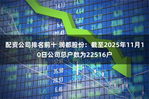配资公司排名前十 润都股份：截至2025年11月10日公司总户数为22516户